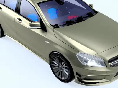 Mercedes Benz amg a45 Low-poly 3D model