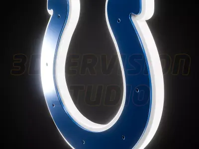 Indianapolis Colts logo - Cinematic - 3D print 3D model