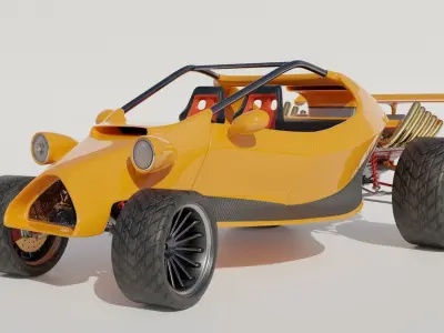 The Trashhopper car Low-poly 3D model