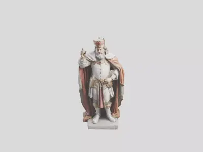 Fantasy Medieval King Low-poly 3D model