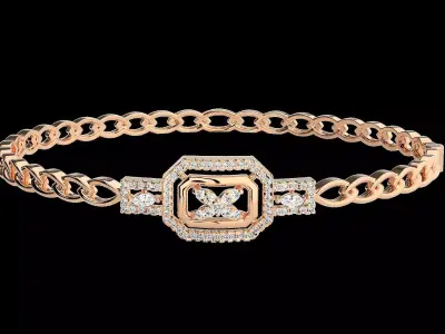 Diamond Bracelet Renders 3dm stl gem map 3D print model