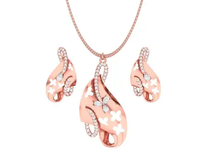 Pendant Earrings combo - 1130 3D print model
