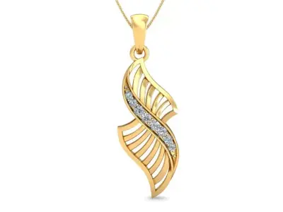 Pendant 3dm stl FBX OBJ Render Detail diamond in gold 3D print model
