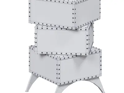 Trio Side Table By Elve Luxury 3D model