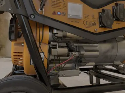 Power Generator PBR Low-poly 3D model