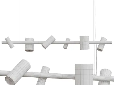 CAN CAN Chandelier by GHIDINI1961 Low-poly 3D model