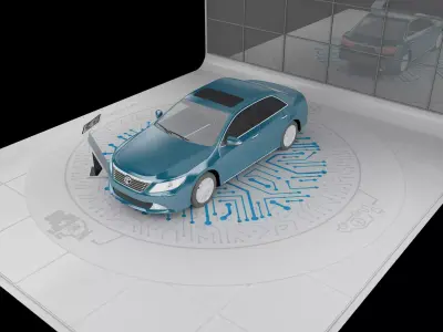 Booth Exhibition Stand a224c 3D model