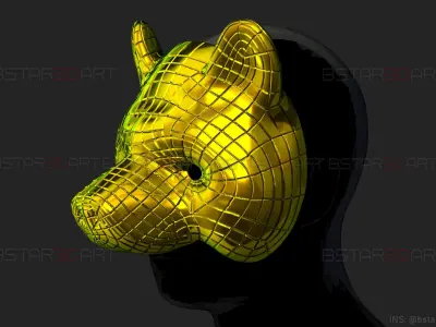 Squid Game Mask - Vip Bear Mask Cosplay 3D print model