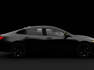 chevrolet malibu 2 black 3D model