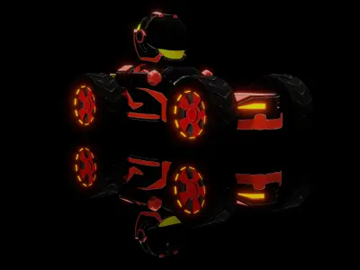 racing car Low-poly 3D model