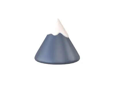 Cartoon Mountain V2 004 Low-poly 3D model