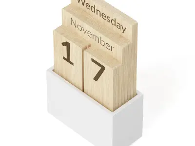Wooden Calendar 3D model