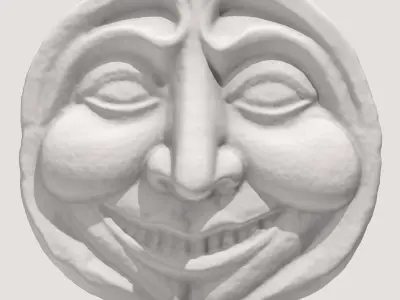 Moon Faces - 6 Models 3D Model Collection