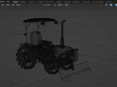tractor 3D model