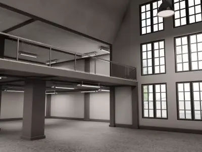  empty space Low-poly 3D model