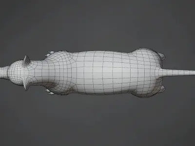 Wolf Base Mesh Low-poly 3D model purchase