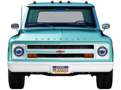 Chevrolet C10 1968 short bed 3D model