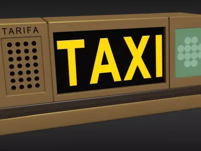 Taxi Sign Light 3D model