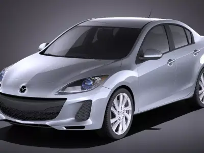 Mazda 3 Sedan 2013 VRAY 3D model