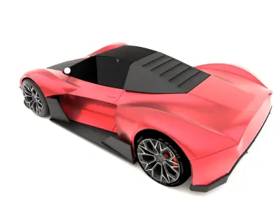 Futuristic Sports Car Concept I High-Quality 3D Model  3D model