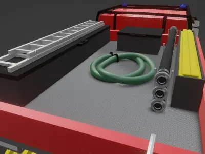 Iveco Eurocargo 150-280 Firetruck Low-poly 3D model