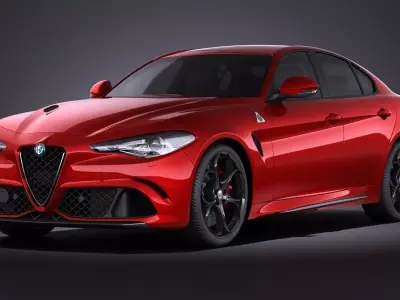 Alfa Romeo Giulia Quadrifoglio 2016 VRAY 3D model