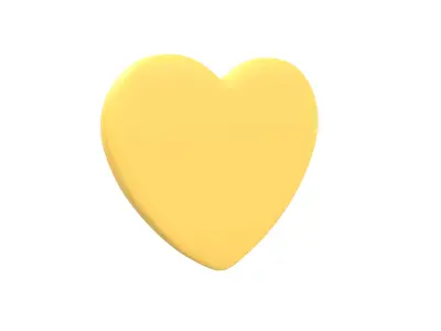 Twitter Heart Emoji v1 003 Low-poly 3D model