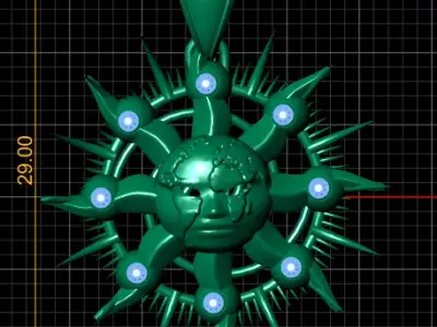 SUN PENDANT 3D PRINTABLE MODEL  3D print model