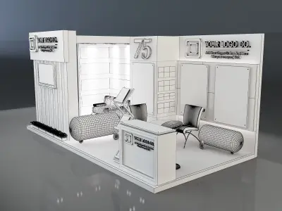 Booth Exhibition Stand a203 3D model