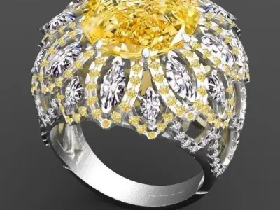 ring  female 3D print model