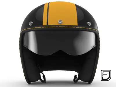 Black R Helmet H08 3D model