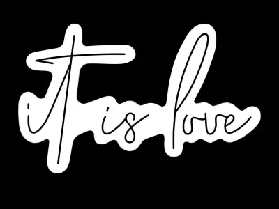 It Is Love Neon Sign 3D model