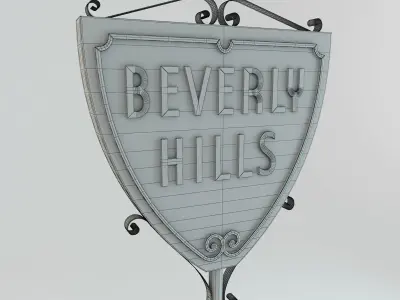 Beverly Hills Sign 3D model