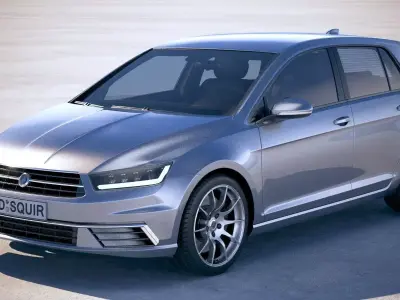 Generic Hatchback Golf-style 2018 3D model