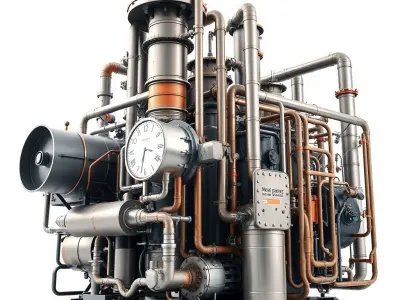 Industrial Steampunk Machine Model Pack Low-poly 3D model