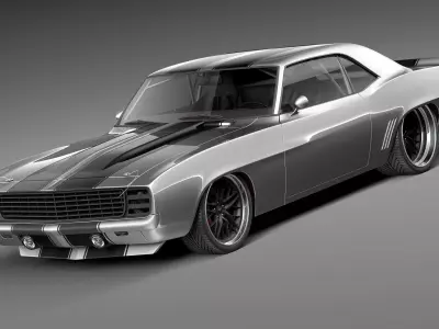 Chevrolet Camaro Pro Touring Custom 1969 3D model