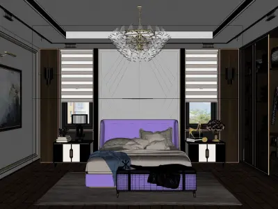 Luxury Interior Bedroom design  01 Design  3D model