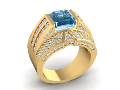 LUXURY DIAMOND RING FOR MEN 3028 3D print model