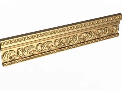 Cornice Decoration Molding 013 Low-poly 3D model