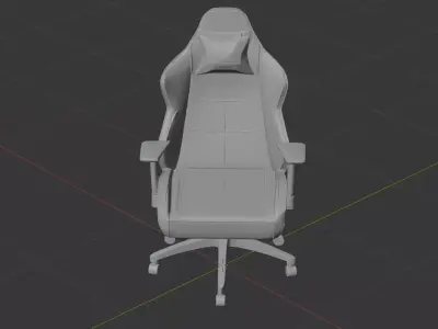 Racing Style Gaming Chair 3D Asset  3D print model