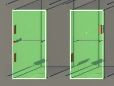 Low Poly Tennis Courts Low-poly 3D model