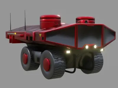 Sci-Fi Rover - Low Poly - Game Ready - PBR Low-poly 3D model