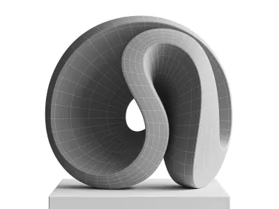 Abstract sculpture by Jan Van Der Laan 3D model