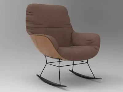 Ples Lounge Chair Low-poly 3D model