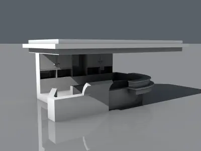 Coffee Kiosk Version 2 Free low-poly 3D model