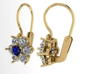 Baby earrings 3D print model
