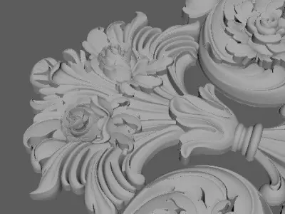 Central decor ornament for furniture 3D model 971