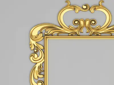 Classic Frame Mirror 008 3D model