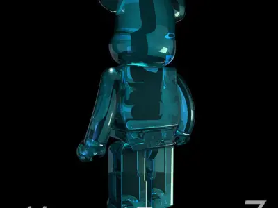 Blue Coolastic Bear Brick 3D model