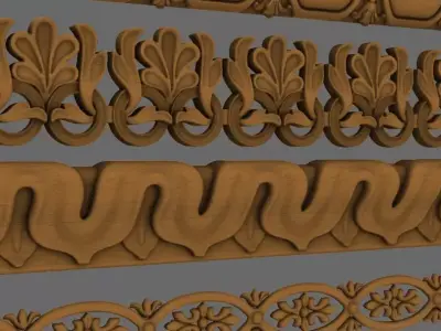 IMM ORNAMENT CURVE BRUSHES 3D model